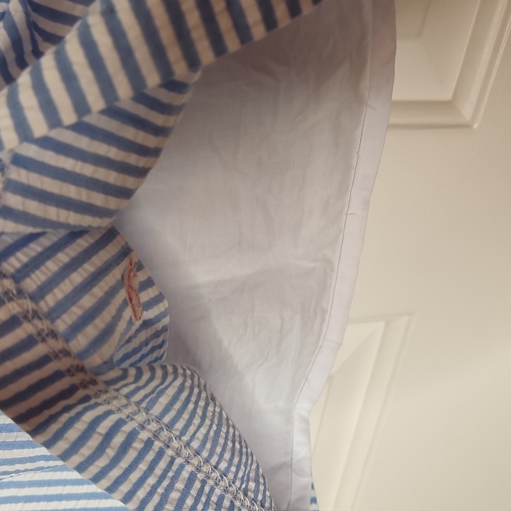 Vineyard Vines Blue and White Seersucker Skirt Size L - Picture 5 of 8